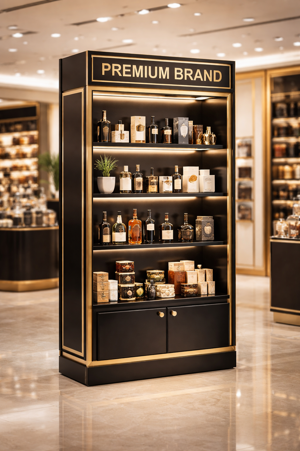 Display racks premium retail unit