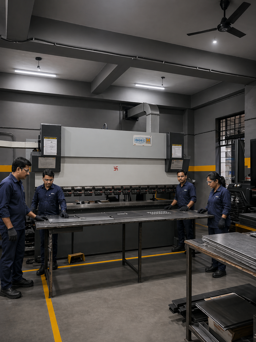 RAVJ Systems press brake fabrication team