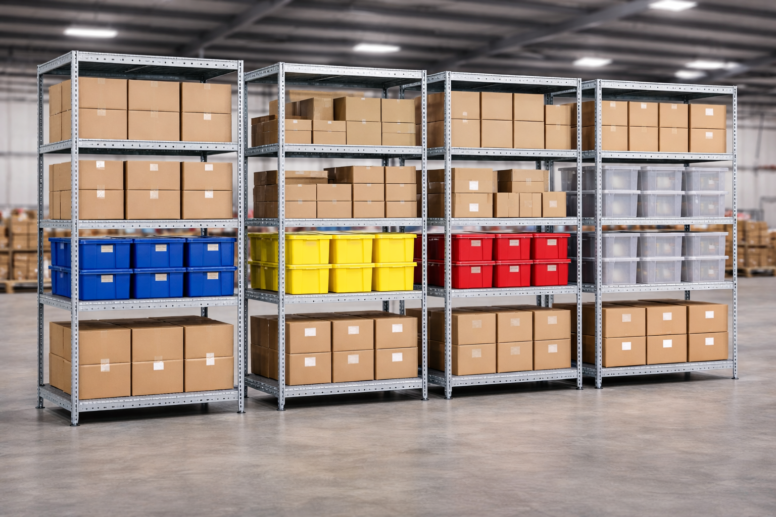 Slotted angle racks storage system